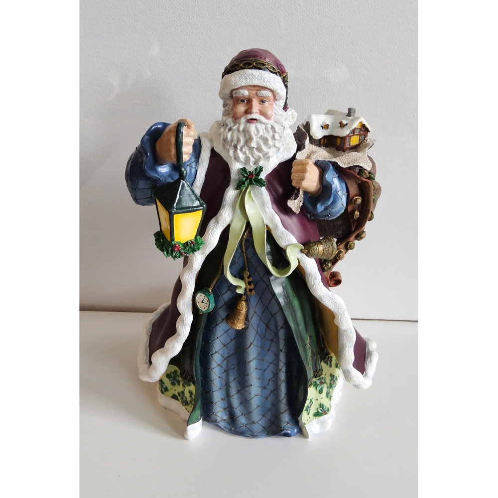 VTG Thomas Kinkade A Gift from St. Nicholas Figurine Lantern Toy Sack 4886A COA